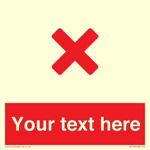 Custom red background, red cross sign